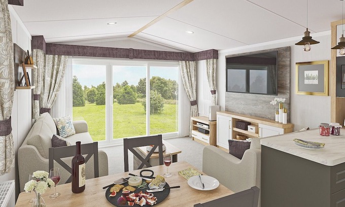 Waren Mill House | Caravan with one double and two twin.