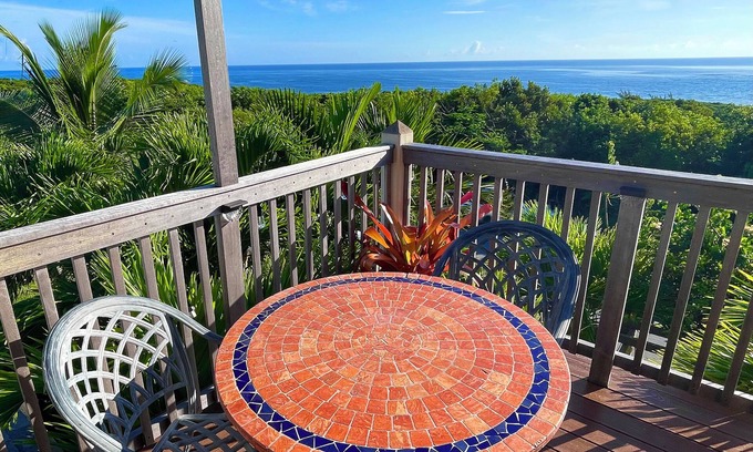 Governor's Harbour Apartment | Caribbean and Atlantic Ocean Views/Near Twin Cove Beach/Garden Oasis Vibe.