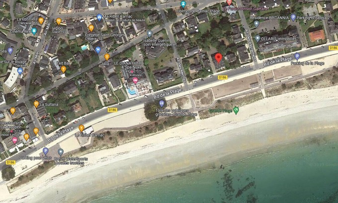 Carnac Apartment | Carnac Plages, Appartement Tout Confort Face à la Mer, 20 m