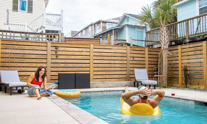 North Carolina Coast House | Carolinas Perfection 2 - Resort Style Luxury Stay - Private Pool Rooftop Hot Tub