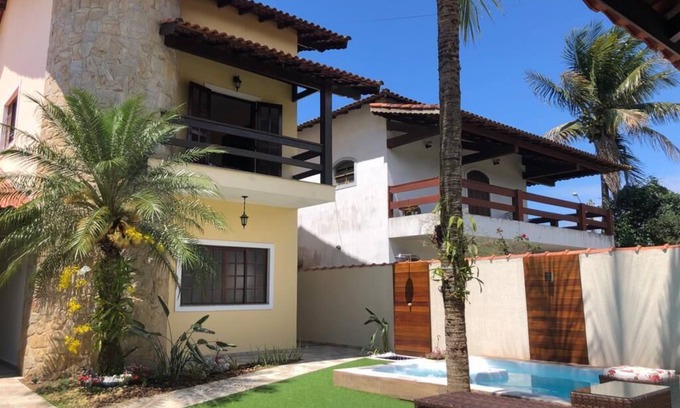 Vista Linda House | Casa de Praia com Piscina Aquecida, ar Condicionado, Cervejeira e Bilhar!