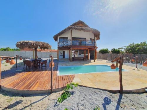 Barra Grande Ski Chalet | Casa de Sal - Barra Grande (Piscina, lounge e churrasqueira)