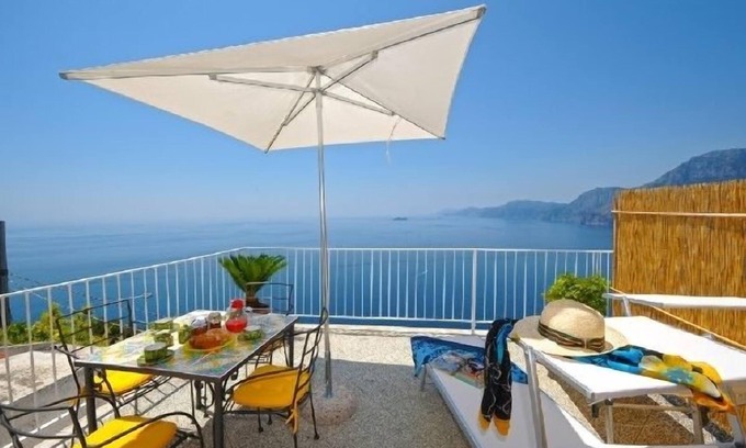 Praiano Apartment | Casa Le Agavi, terrace with stunning view