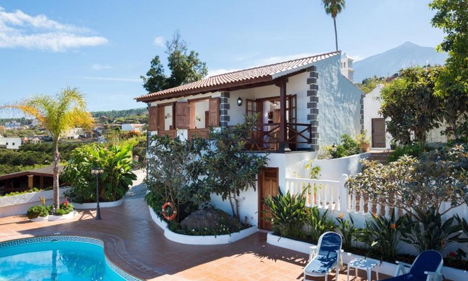 El Guincho Villa | Casa romántica con piscina climatizada, Wi-Fi y vistas al mar en Icod de los Vinos - ES-279-2