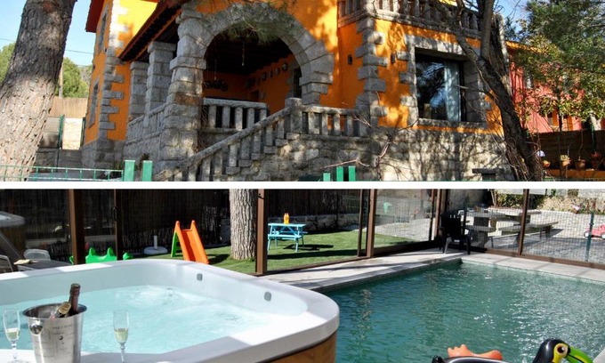 Collado Mediano House | Casa Rural Mansion Adela con Piscina y Jacuzzi