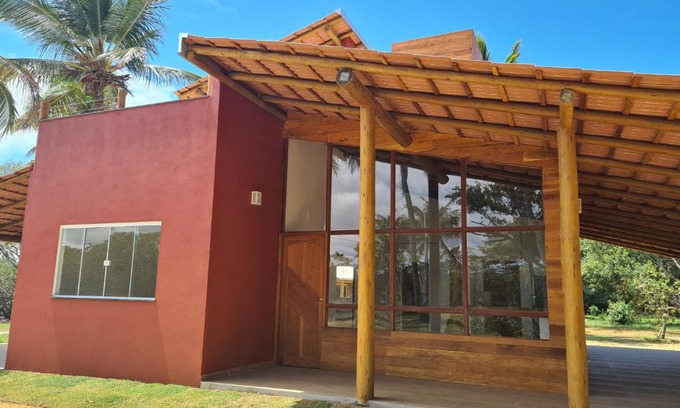 Caravelas House | Casa Terracota 2 - Beleza, conforto e sofisticação à 50m do rio