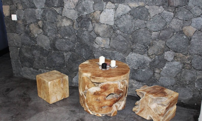 Tinajo House | Cave Room (ex-tank) with volcanic rock