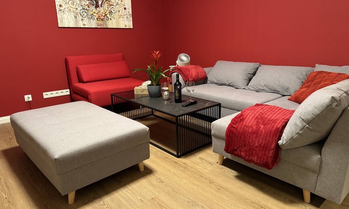 Ludwigshafen Apartment | Central Suite, 2 Bed Rooms, fully equipped kitchen, Living Room, Netflix, Balkon