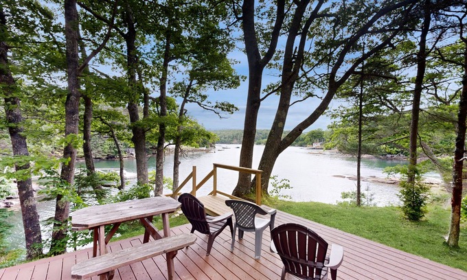 Bayville House | Century-old oceanfront home with wraparound porch - walk downtown, dogs OK