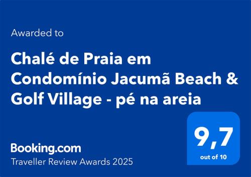Jacuma Ski Chalet | Chalé de Praia em Condomínio Jacumã Beach & Golf Village - pé na areia