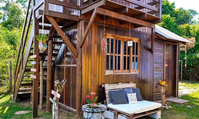 Praia do Rosa Ski Chalet | Chalé incrível com Wi-Fi e piscina em Imbituba/SC