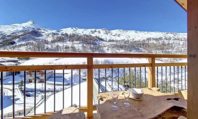 Le Bettaix Ski Chalet | Chalet, wifi, 5th floor, view valley, fitness, terrace, fireplace or stove, parking, tv, ski locker