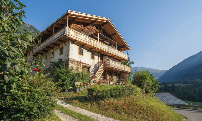 San Martino in Passiria Apartment | Chalet "Lanthalerhof" with Mountain View, Balcony & Wi-Fi