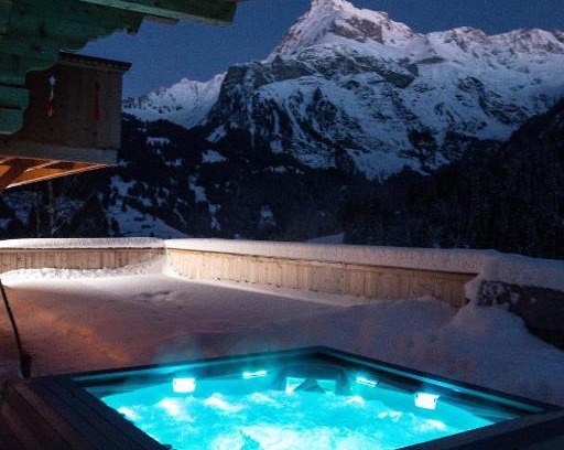 Gsteig Ski Chalet | Chalet mit Kino und Jacuzzi in Gsteig b. Gstaad