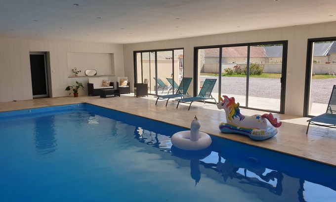 Ecrammeville House | Charmant Gite 2/4 Pers Avec Piscine Intérieur Chauffée & SPA