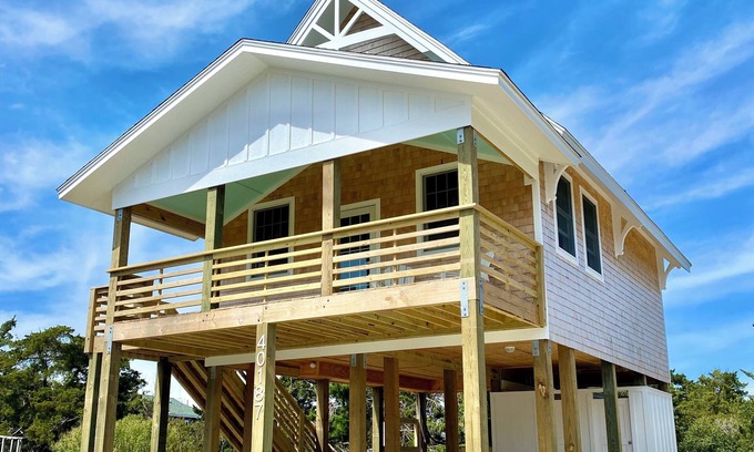 Avon Cottage | Charming 2-bedroom, BRAND NEW custom home, linens provided, steps to the beach!
