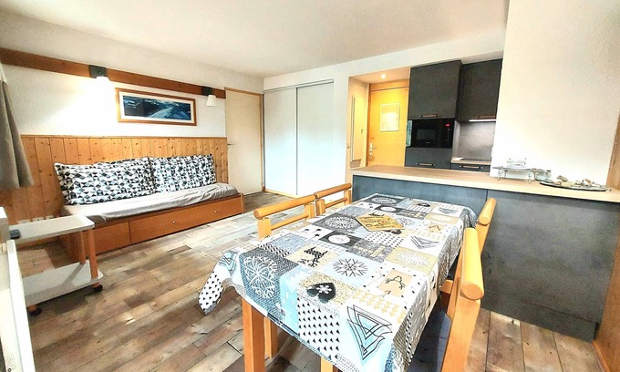 Plagne 1800 Apartment | Charming apt for 5, pool access, parking, Plagne 1800