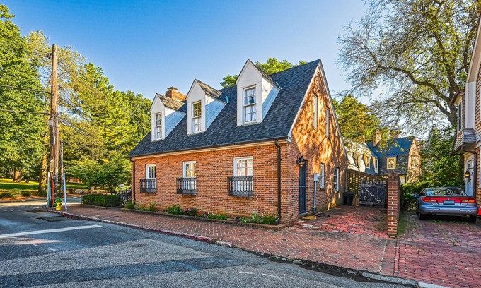 Historic District House | Charming brick home with patio, WiFi, AC, & W/D - walk to everything