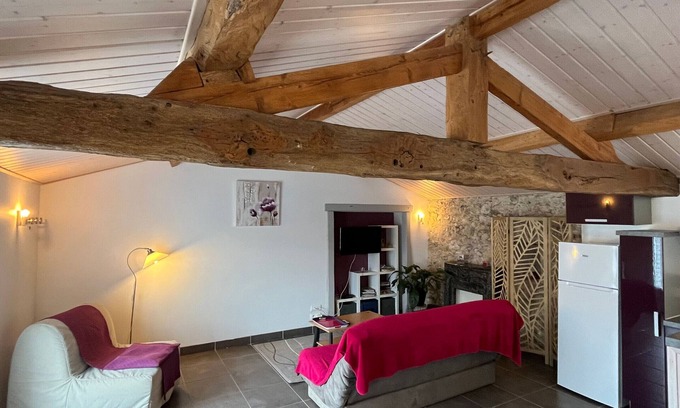 Commequiers Cottage | Charming Cottage for 2 in Renovated Barn with Private Terrace, Near Rail Bike Trail
