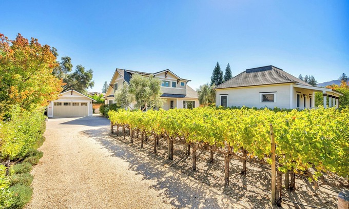 St. Helena House | Charming craftsman style home with vineyard view
