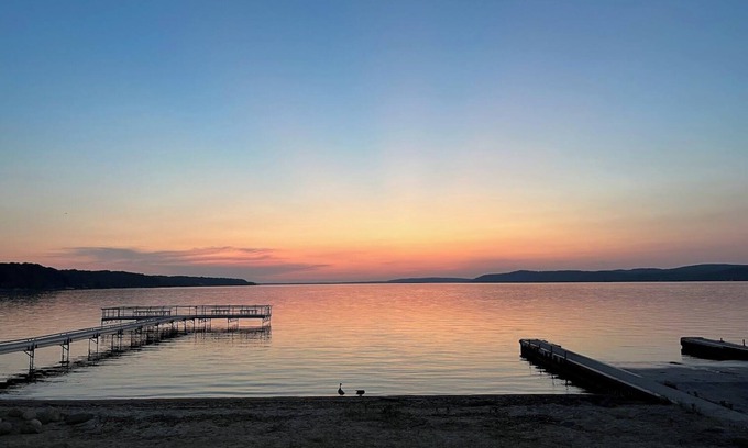 Lake Township Cottage | Charming Crystal Lake Cottage, Walk to Beach and Town, Ski Crystal Mountain