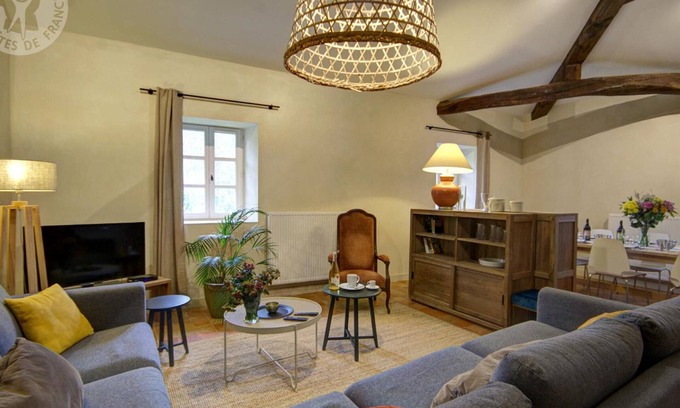 Sainte-Croix-en-Jarez Cottage | Charming 2-Bedroom Retreat in Historic Monastery with Modern Amenities