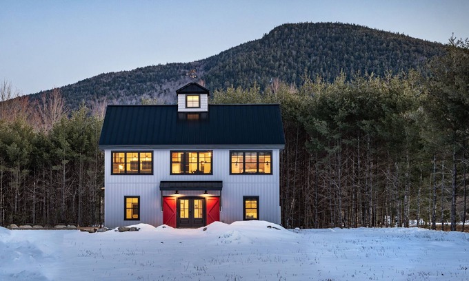 Tamworth House | Charming Gray Barn Getaway - Game Room, Fireplace, Year-Round Fun!