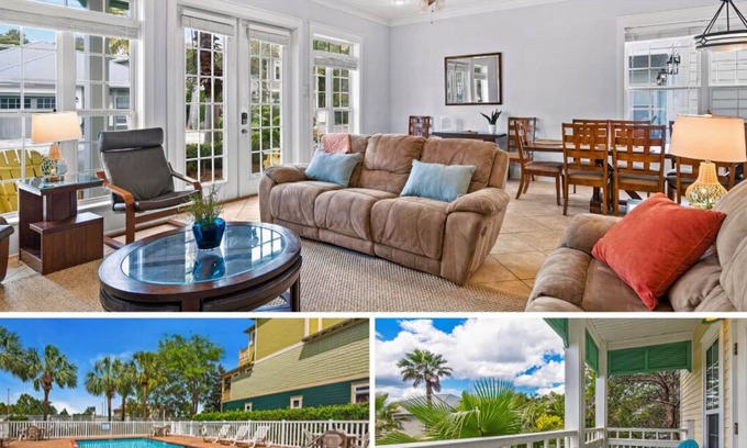 Emerald Waters Village House | Charming Home | Steps from the Beach | Pool | 4BR