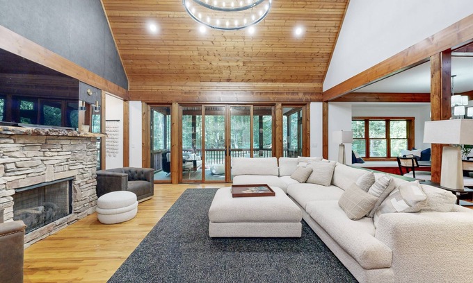 Brevard House | Charming house in Brevard with heated outdoor pool, tennis court, and a gym
