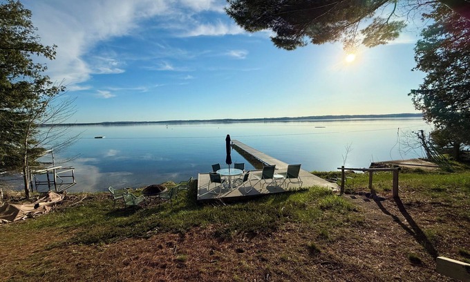 Alden Cottage | Charming Lakefront Cottage on Torch Lake - walking distance to Alden