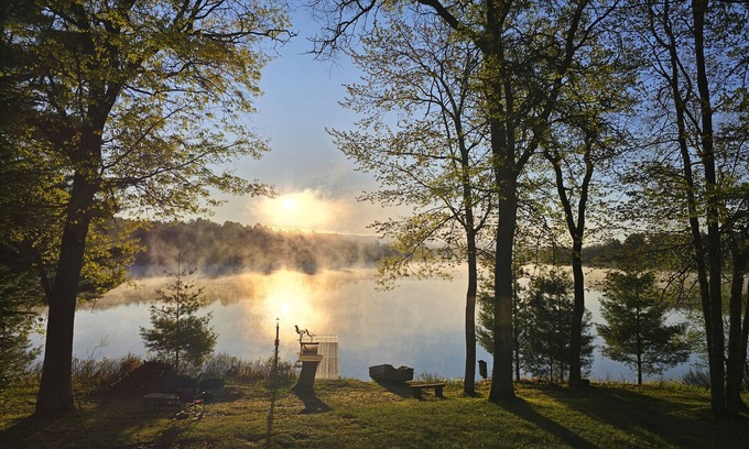 Arbor Vitae House | Charming Lakefront home w/dock, gas grill, fire pit, on ATV/Snowmobile trail