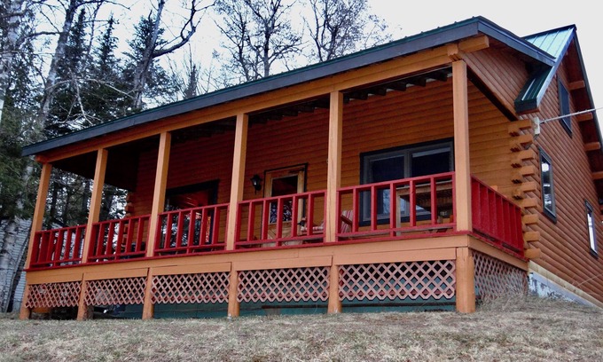 Jackman Cabin | Charming log cabin on Big Wood Pond in Jackman, Maine