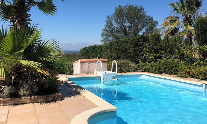 Oupia Apartment | Charming, luxury 2-bedroom apartment with WiFi & private swimming pool in Oupia.