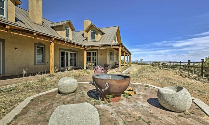 Cerrillos House | Charming Mountain Estate with Views and Fire Pit!