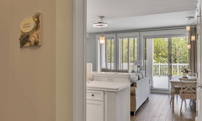 Villa Lago Condo | Charming One-Bedroom Unit: Balcony, Kitchen, Washer/Dryer for Your Convenience at Sandestin Golf and Beach Resort!