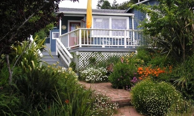 Point Reyes Station House | Charming Point Reyes Cottage with Decks and Lovely Garden