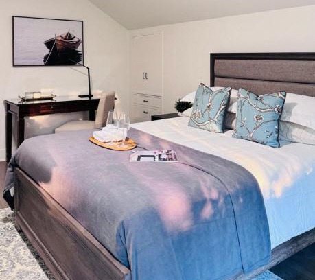 West Side House | Charming Queen Bedroom with Bathroom Vancouver West