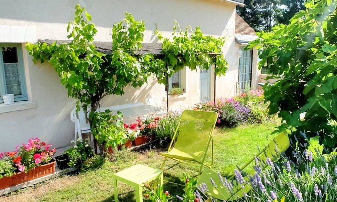 Mazieres-de-Touraine Cottage | Charming Rustic Cottage: Private Garden, Pet-Friendly, Near Loire Castles, WiFi, A/C, Wood Stove