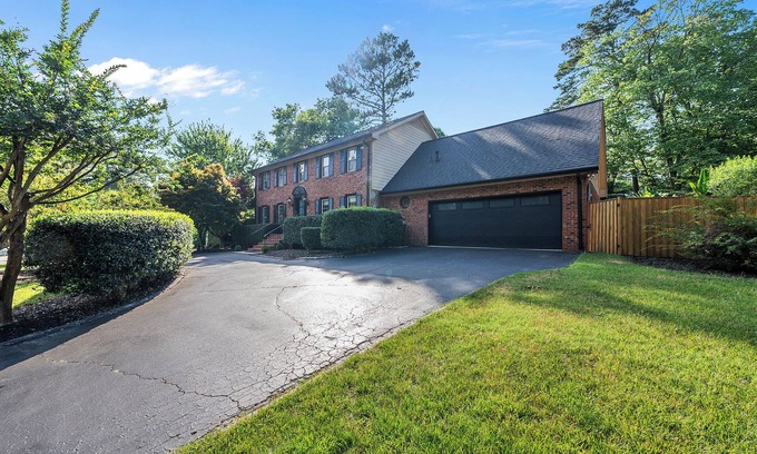 North Raleigh House | Charming Raleigh Getaway - Spacious 5BR Home w/Private Pool, Hot Tub & Privacy