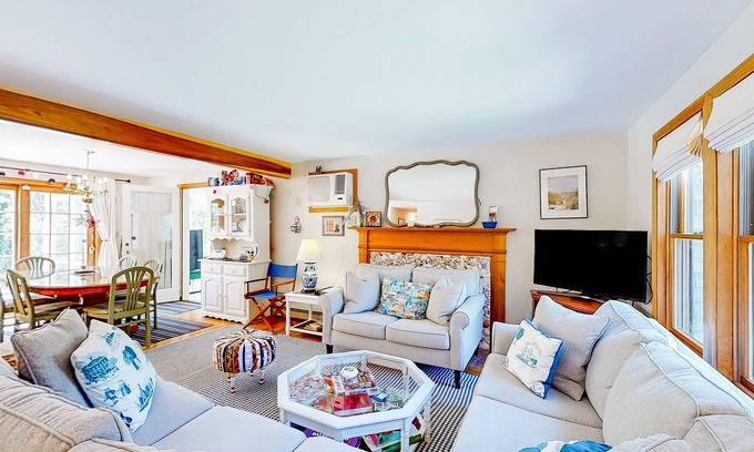 Eastham House | Charming retreat near the ocean with W/D, games, & trails