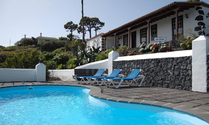 Brena Baja Apartment | Charming Rural House Lina Medina with Private Pool and Stunning Sea Vi