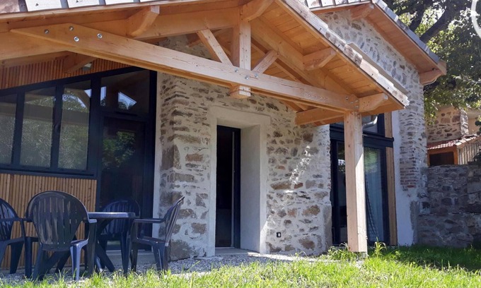 Doizieux Cottage | Charming Stone Cottage with Large Terrace, Modern Amenities, and Scenic Park Proximity