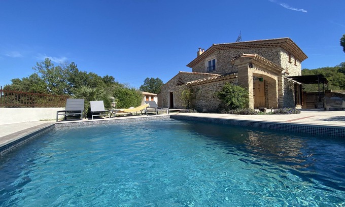 Larnas Villa | Charming stone house 8 persons with swimming pool Larnas Ardèche Provençale