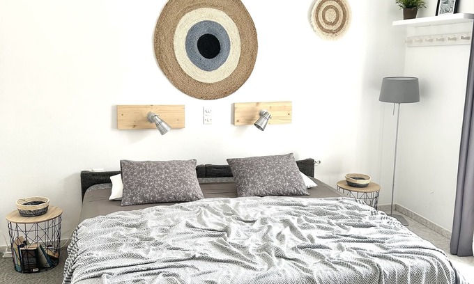 Paros Apartment | Charming Studio with 14sq terrace in Parikia: 300 meters from Livadia beach