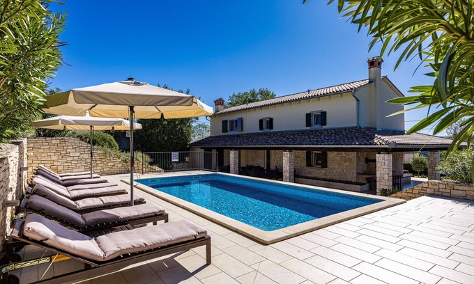 Topid Villa | Charming Villa Antoana for families and kids in Labin - Rabac with kids playground & private pool