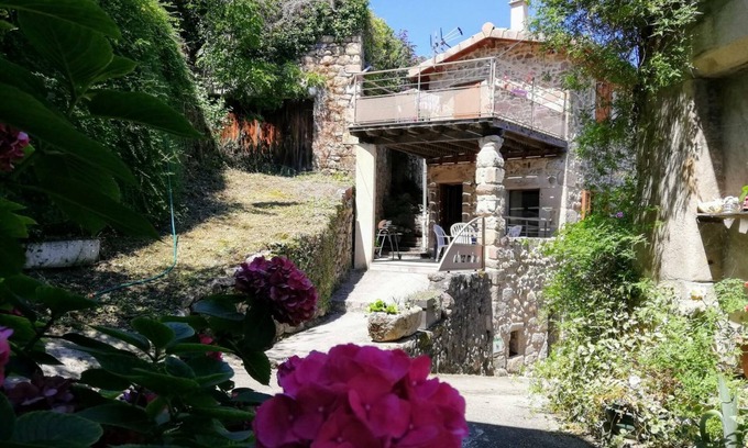 Malleval Cottage | Charming Village Cottage with Terrace in Parc Naturel du Pilat