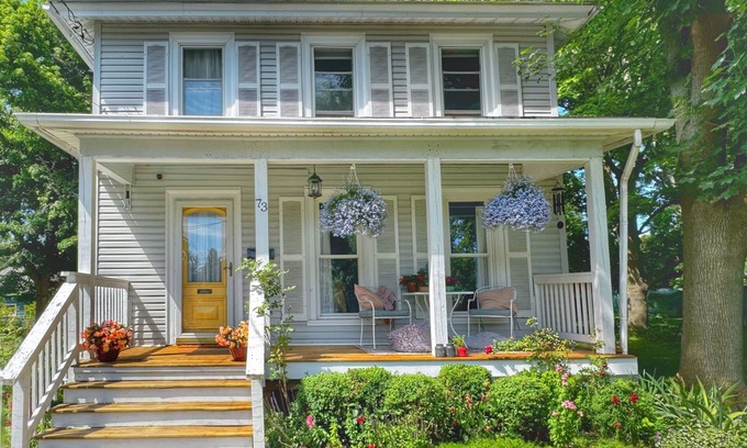 Geneseo House | Charming Village Home with an Enchanting Backyard Oasis