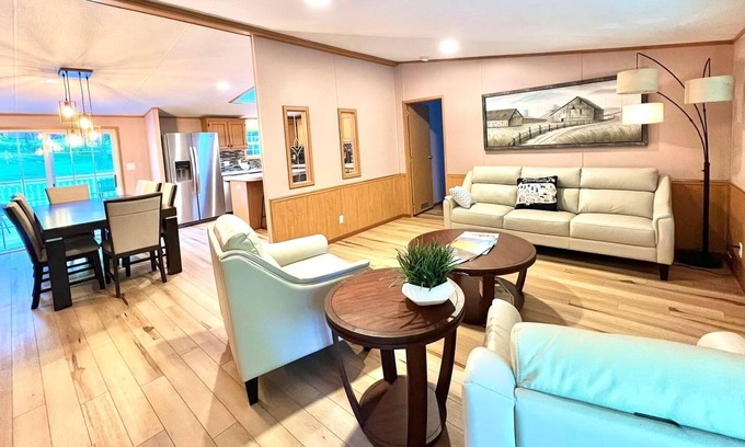 Cresco House | Cheerful 4 bedroom home with Hot-tub and Fireplace