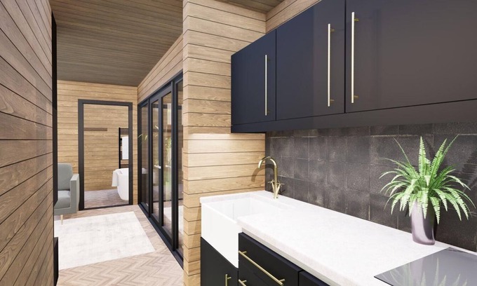 Blackpool Cabin | Cherry Blossom with views of Lancashire rolling hills & our golf course