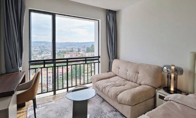 Kigali Apartment | Chic 1-bedroom apartment with AC, Swimming pool,fitness room in wonderful Kigali